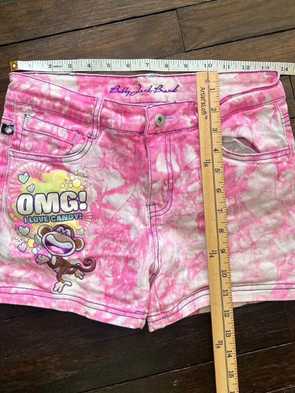 Vintage Y2K Bobby Jack tie dye I love candy kids shorts - Picture 6 of 8